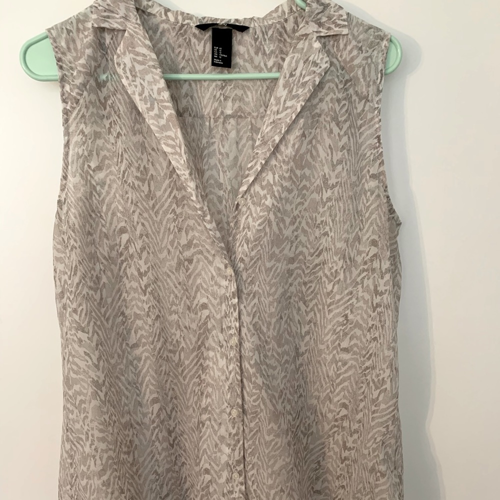 Gorgeous sheer zebra print blouse